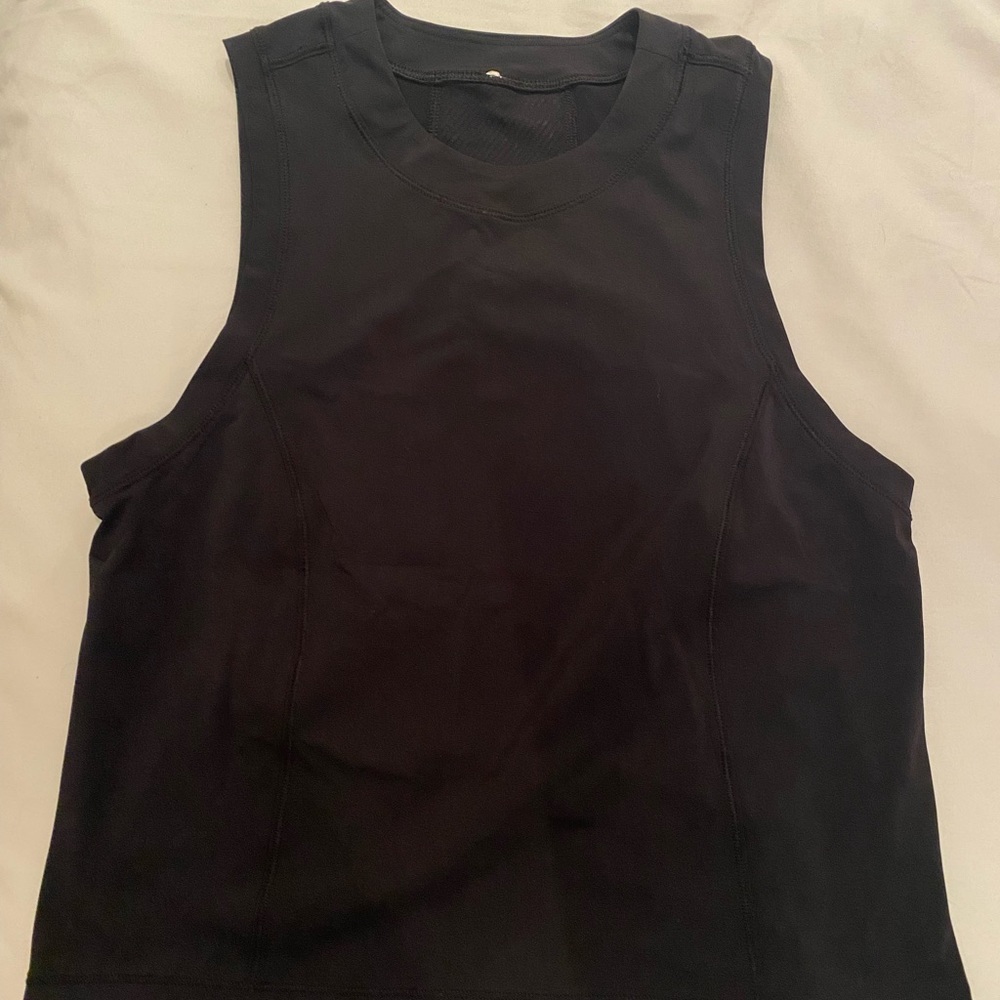 Lululemon tank top with mesh back - black 
Size 2